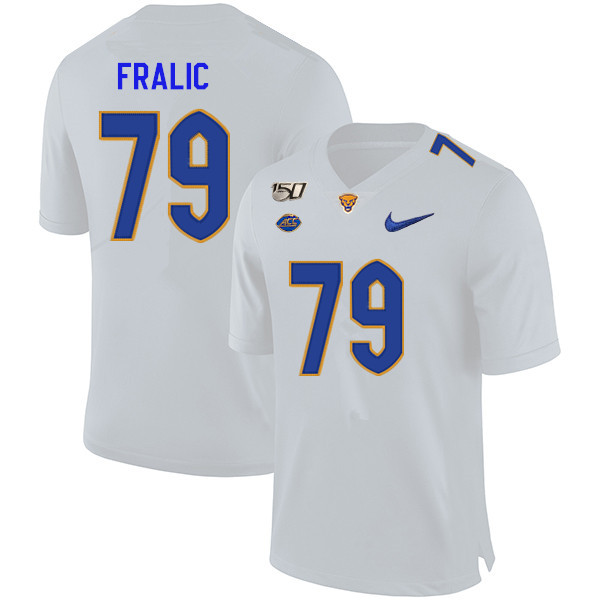 2019 Men #79 Bill Fralic Pitt Panthers College Football Jerseys Sale-White
